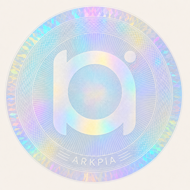 ARKPIA 승인 홀로그램 씰 디자인